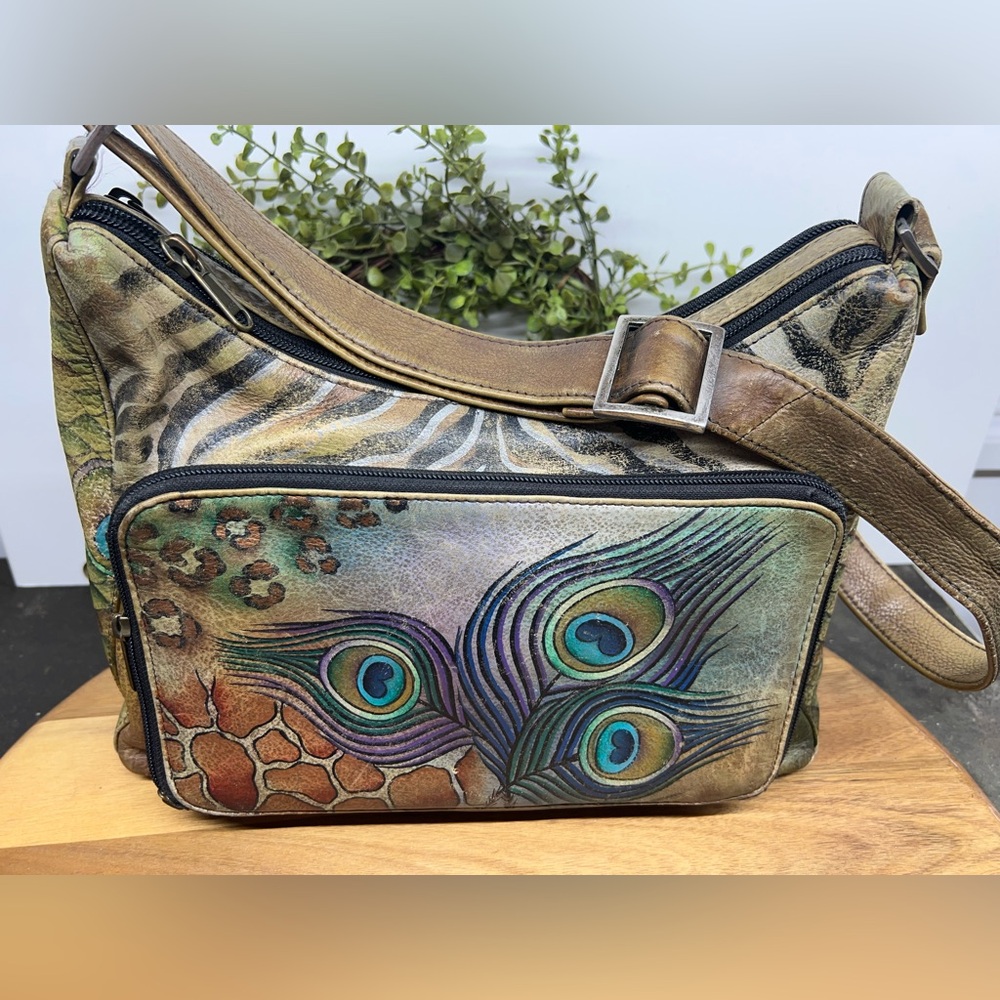 Annushka purse butterfly & peacock